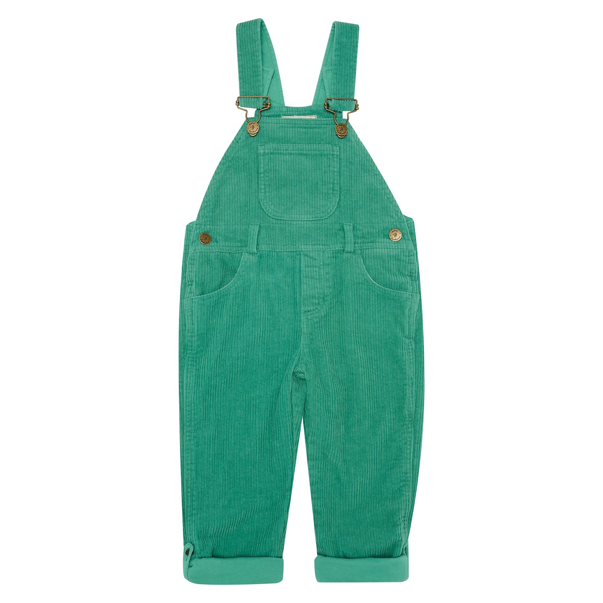 Image of Emerald Chunky Cord Dungarees