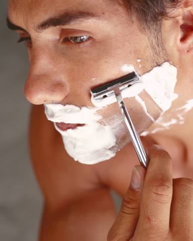 Man Model Shaving