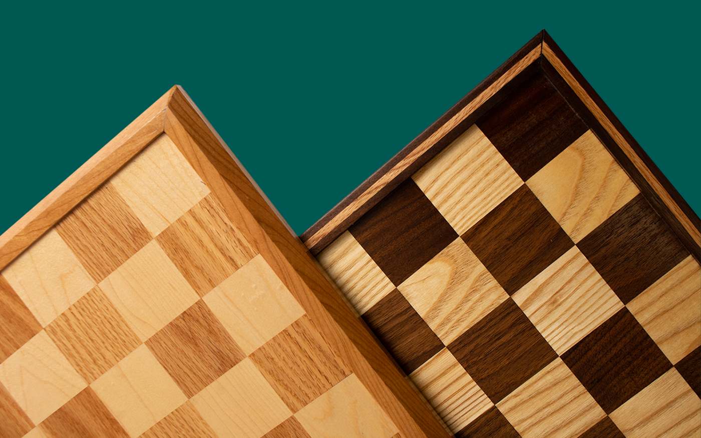 Forest 2 Home premium hardwood lumber chess board kits featuring hardwood species Ash wood, Walnut hardwood, Cherry wood, Hard Maple wood and Red Oak wood