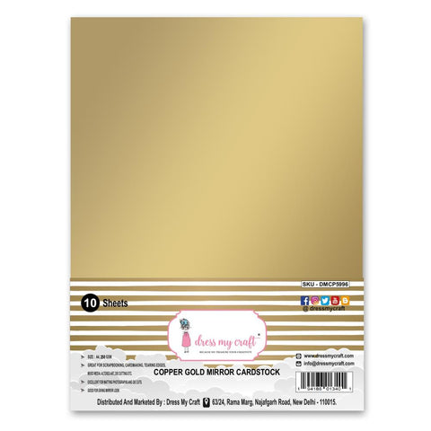 Spellbinders Color Essentials Cardstock 8.5X11 10/Pkg Mirror Gold