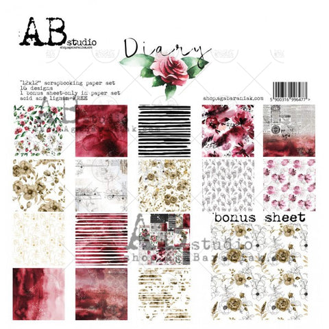 AB Studios Around the World 8 Pgs 12x12 Scrapbook Set - TH Decor