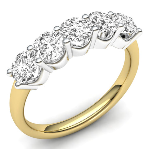 9ct Yellow Gold Diamond 5 Stone Ring at Bramley's of Carlow