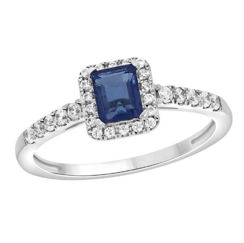 9ct White Gold Sapphire and Diamond Ring at Bramleys of Carlow