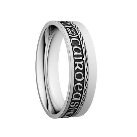 Comfort Fit Grá Dilseacht Cairdeas Wedding Ring with Single Rail at Bramleys of Carlow