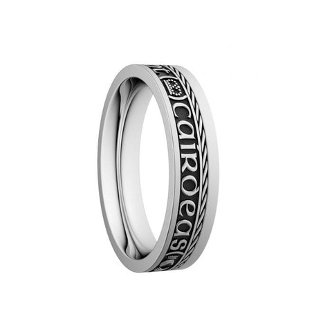 Narrow Grá Dilseacht Cairdeas Wedding Ring at Bramleys of Carlow