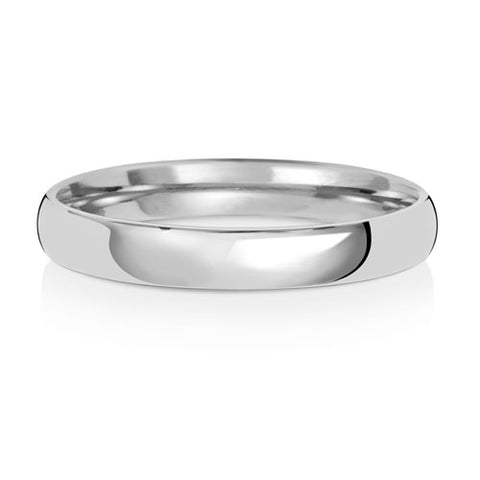 9CT White Gold Slight Court Wedding Ring at Bramley's of Carlow