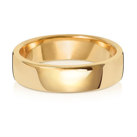 9CT Yellow Gold Soft Court Wedding Ring at Bramley's of Carlow