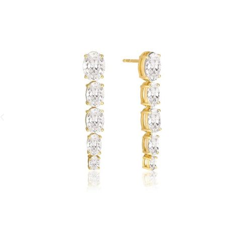 Sif Jakobs cz set Ellisse drop earrings at Bramleys of Carlow