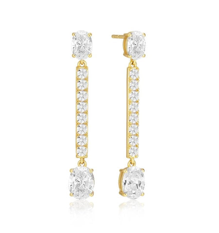 Sif Jakobs 18k gold Ellisse Lungo Earrings at Bramleys of Carlow