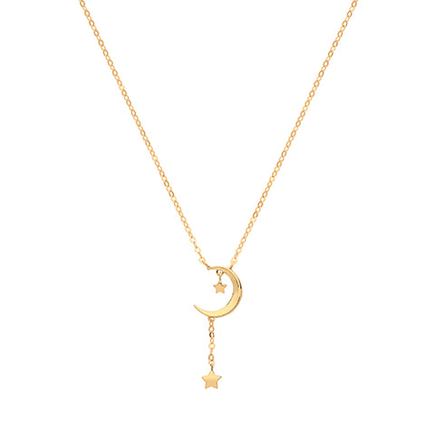 9ct Yellow Gold Moon Necklace at Bramley's of Carlow