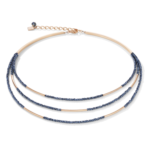 Three-row necklace - uniquely beautiful. Delicate necklace handmade in the studios of COEUR DE LION.