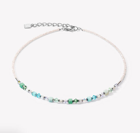 Coeur De Lion Princess Shape Mix necklace mint green at Bramleys of Carlow