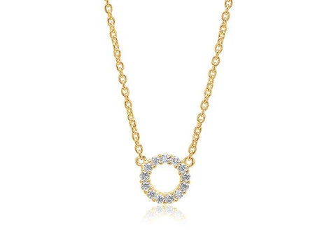 Necklace made of 18 karat gold plated 925 Sterling silver
