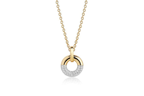 Pendant made of 18 karat gold plated 925 Sterling silver