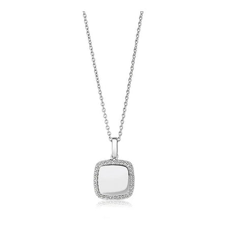 Sif Jakobs Pendant Follina Quadrato with White Cubic Zirconia at Bramley's Jewellers of Carlow