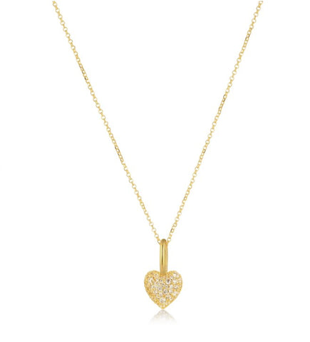 PENDANT CARO - 18K GOLD PLATED, WITH WHITE ZIRCONIA AT BRAMLEYS OF CARLOW