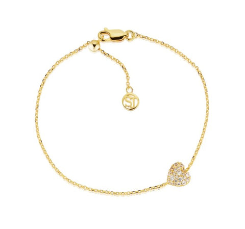 BRACELET CARO - 18K GOLD PLATED WITH WHITE ZIRCONIA AT BRAMLEYS OF CARLOW