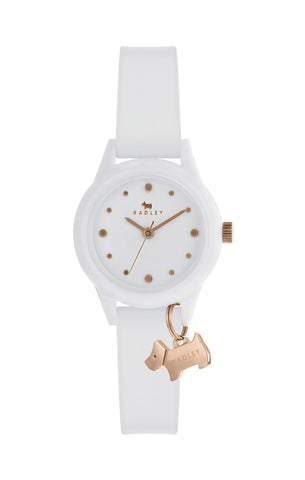 Radley Watch It! Watch with White Silicone Strap.