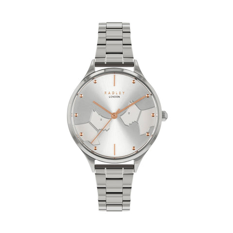 Radley Stainless Steel Printed  round Face Watch and Bracelet.