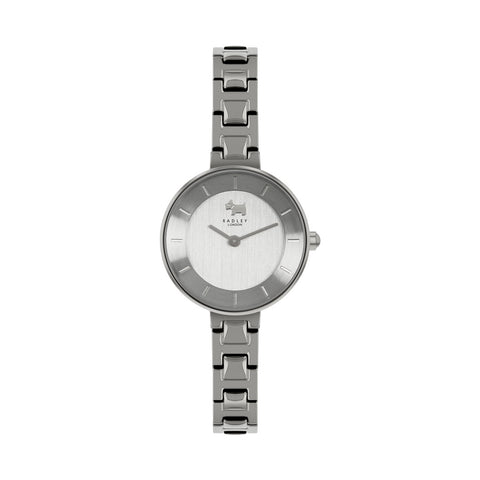 Radley Stainless Steel off set round Face Watch and Bracelet.