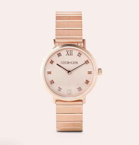 Coeur de Lion Watch Round Rose Gold Matt Monochrome Stainless Steel Rose Gold at Bramleys of Carlow