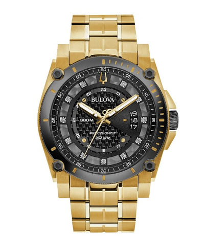 Bulova Icon Gold Plated 11 Diamond's set in Dial Watch at Bramleys of CARLOW