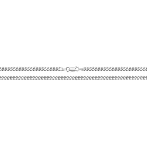 Sterling Silver 22" Close Curb Chain.