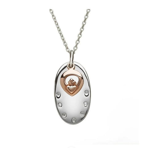 House Of Lor Oval Disc And Claddagh Pendant at Bramleys of Carlow