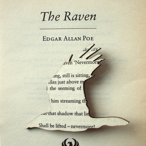 The Raven Edgar Allan Poe Book Brooch 