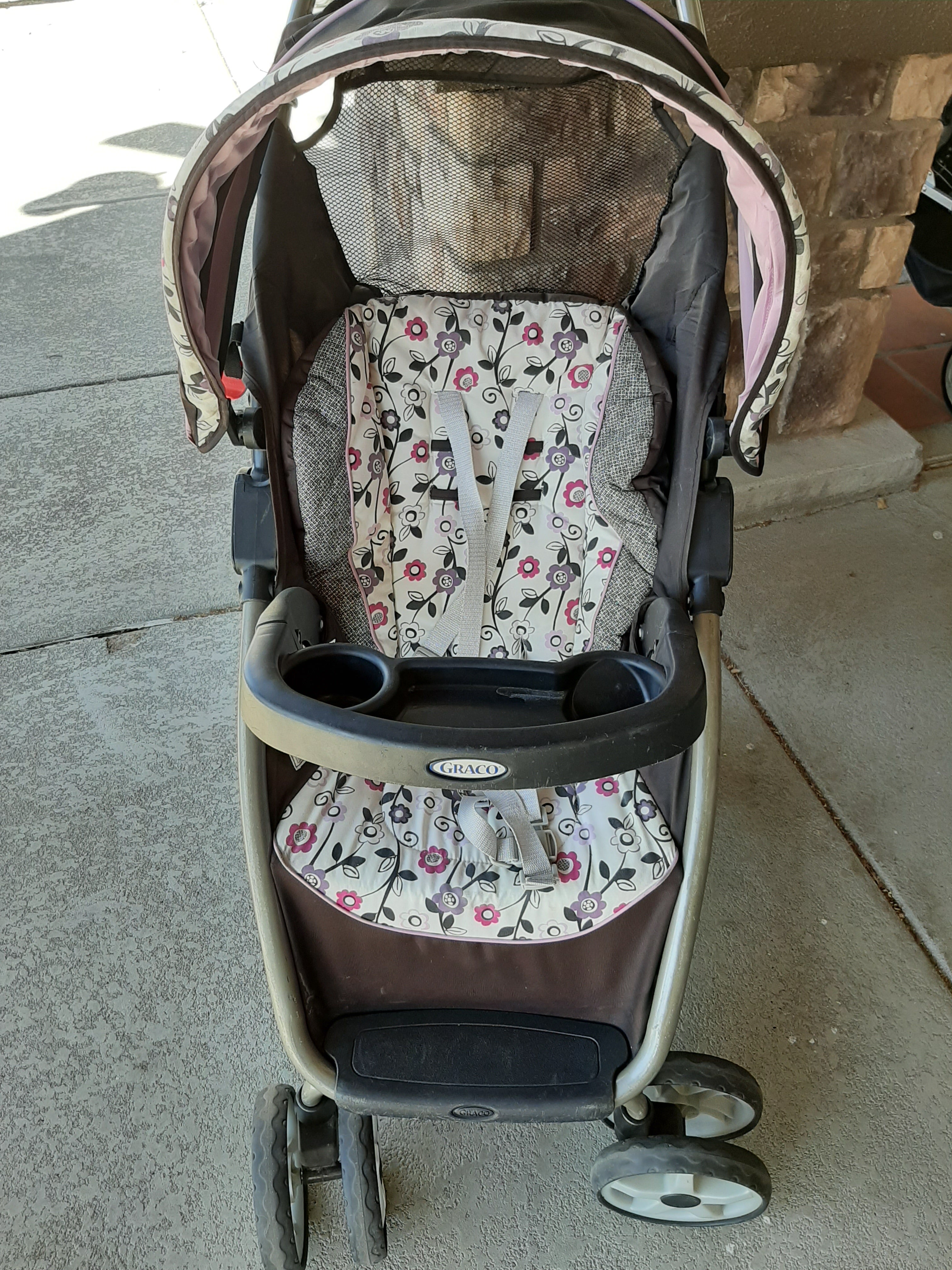 grey double pram