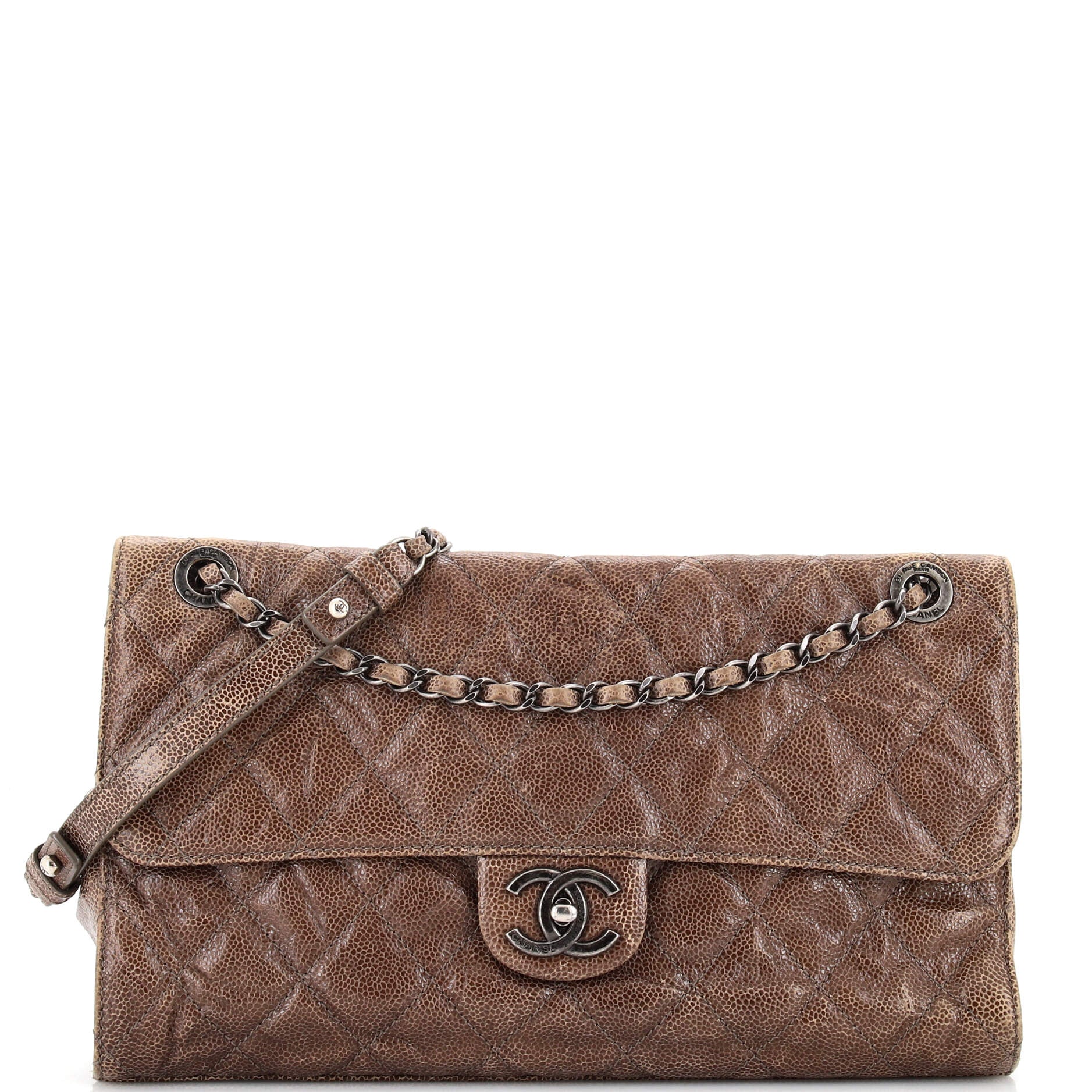 chanel purse strap leather