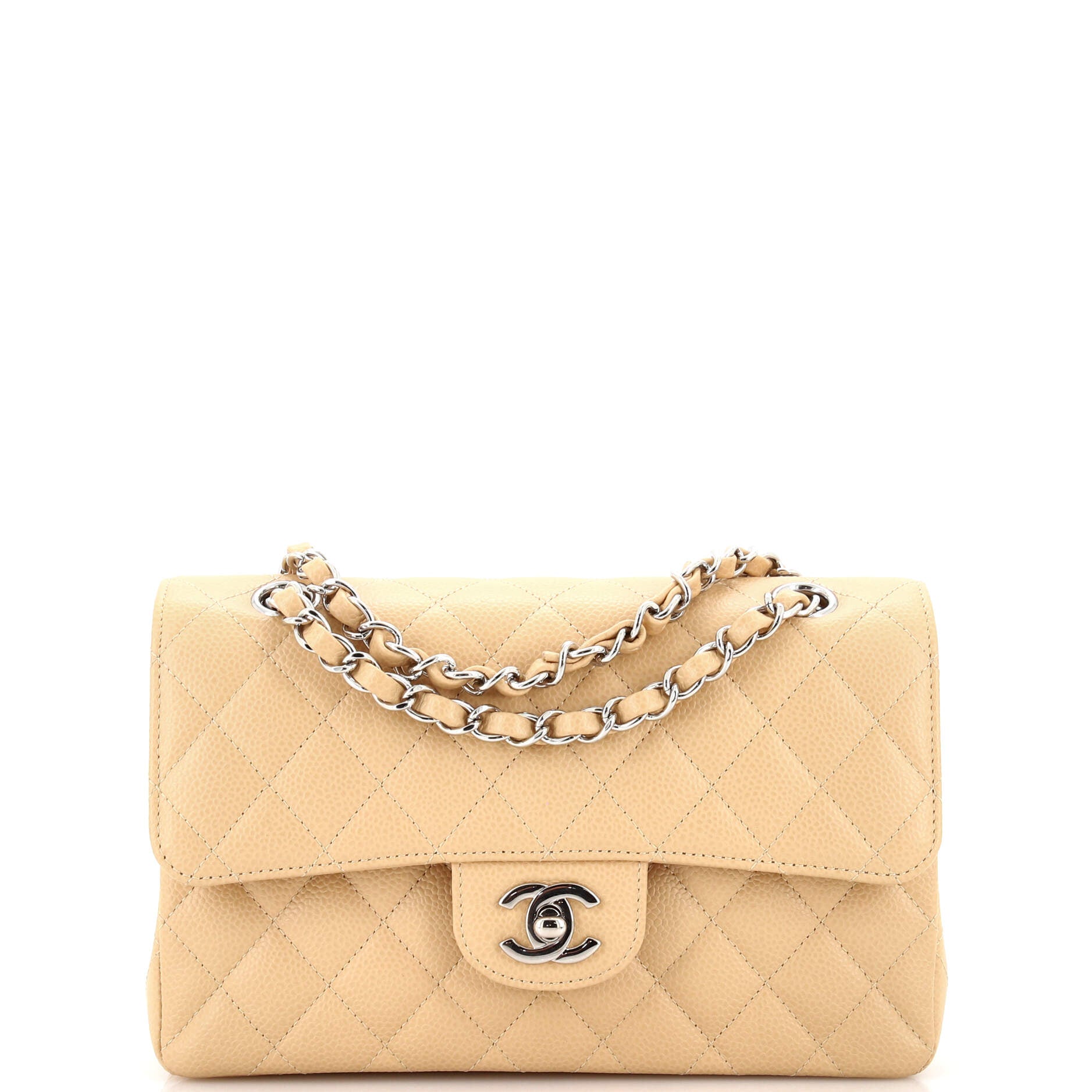 Classic Double Flap Bag Quilted Caviar Small