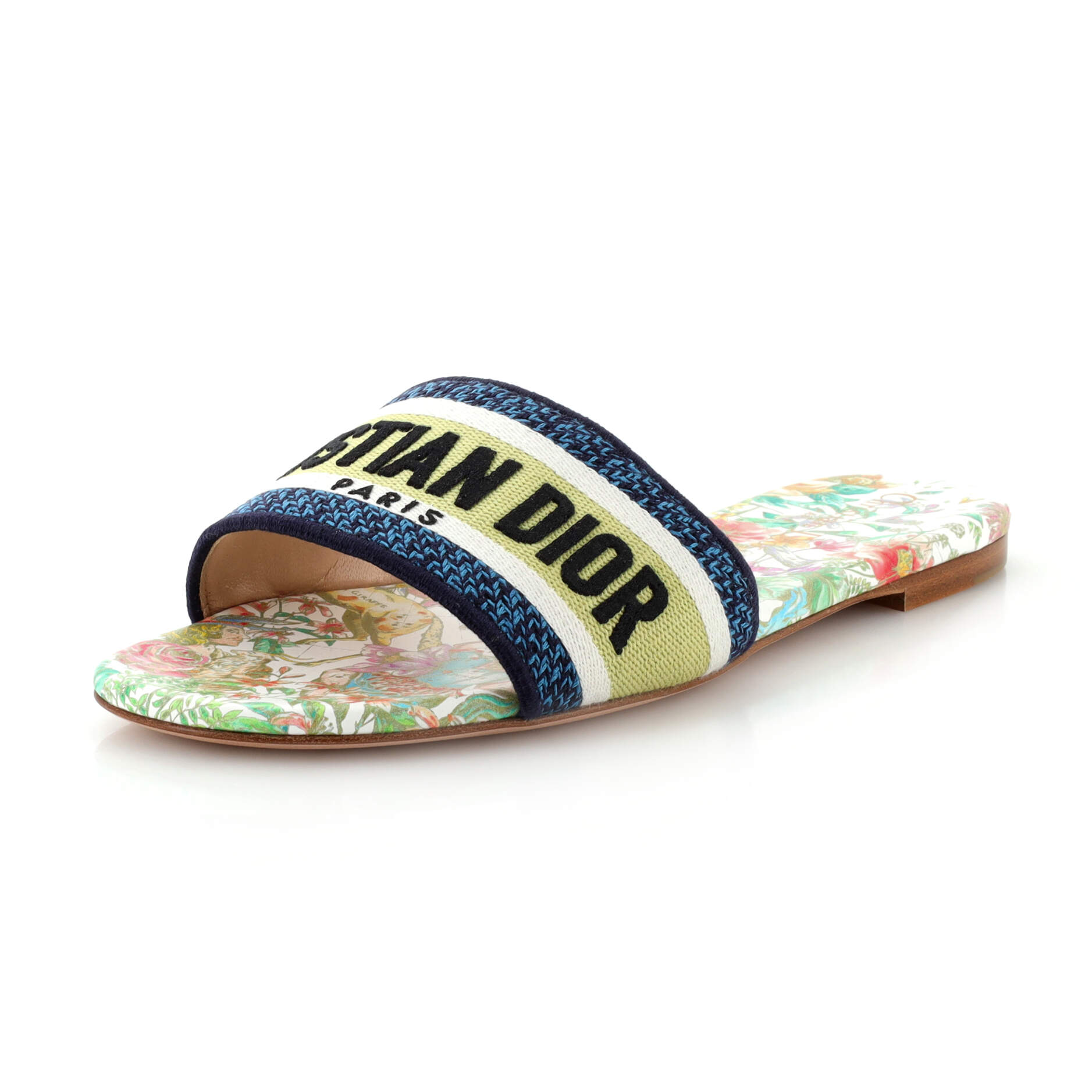 Women's Dway Flat Sandals Embroidered Canvas