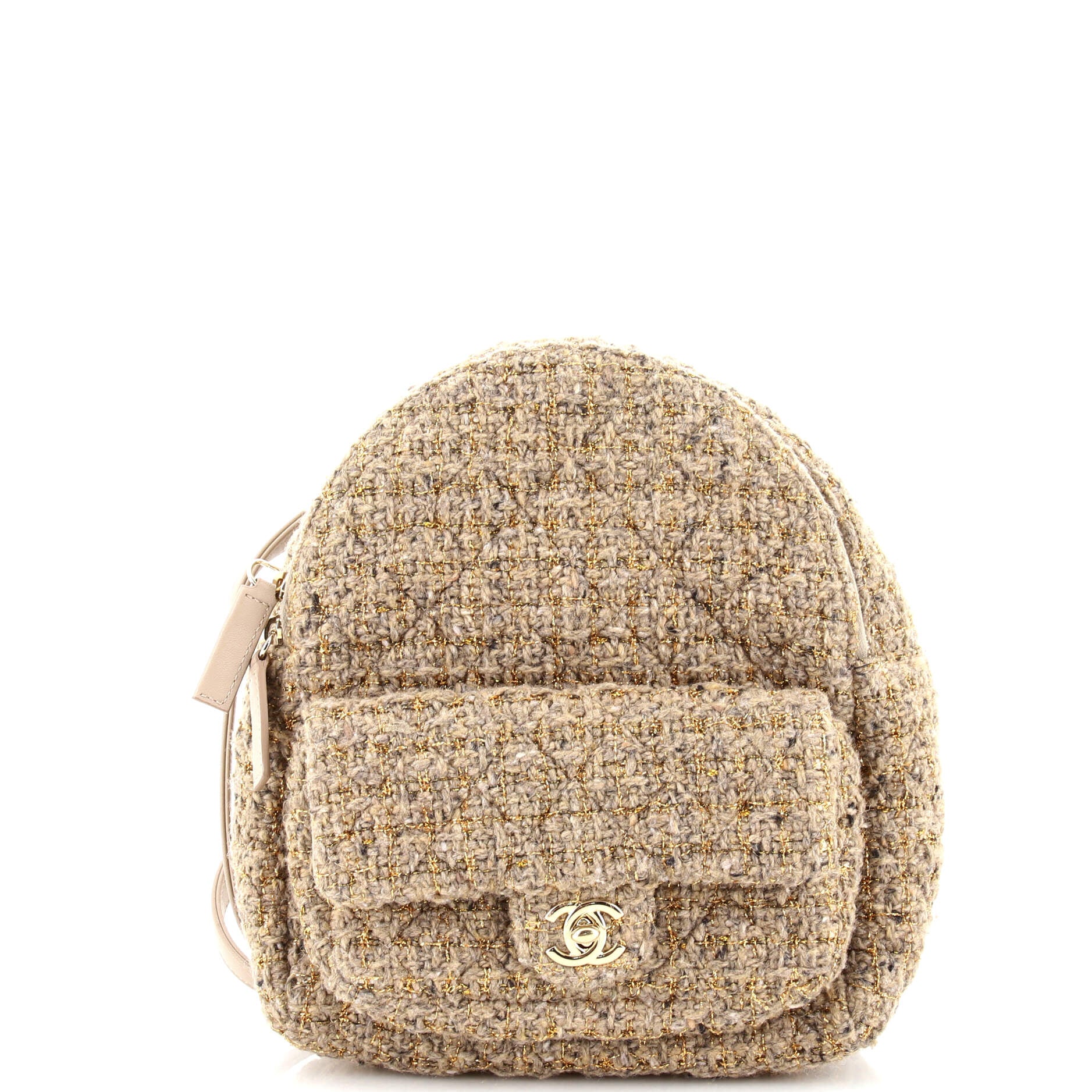 CC Pocket Backpack Quilted Tweed Mini