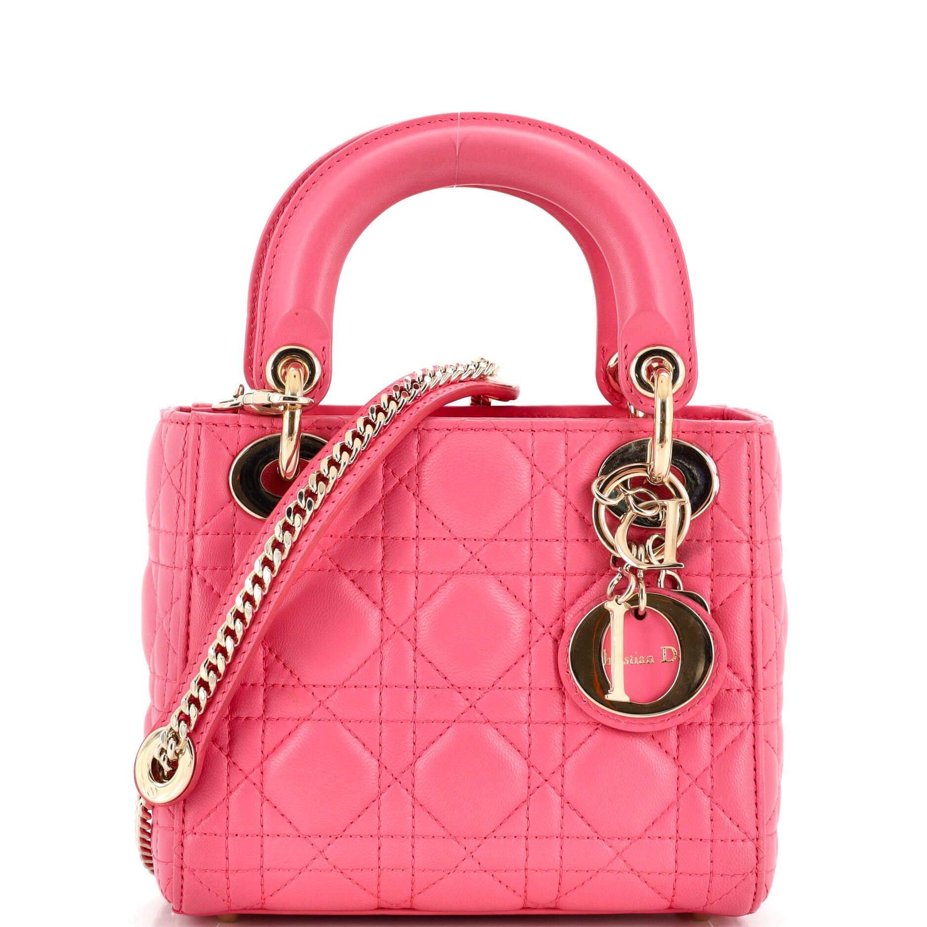 Lady Dior Chain Bag Cannage Quilt Lambskin Mini