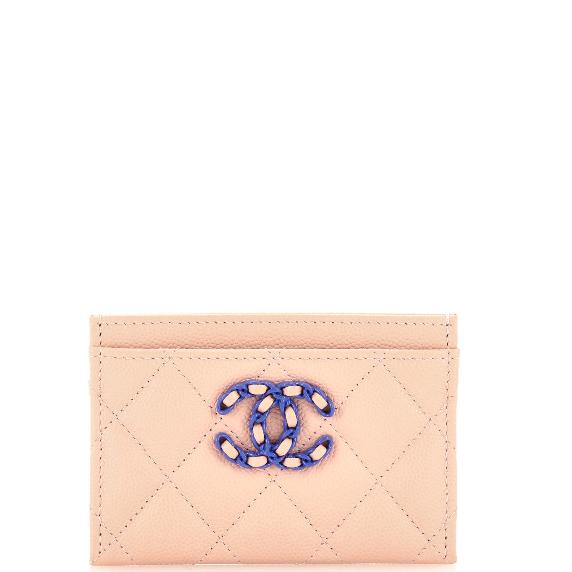 Bicolor CC Card Holder Quilted Caviar