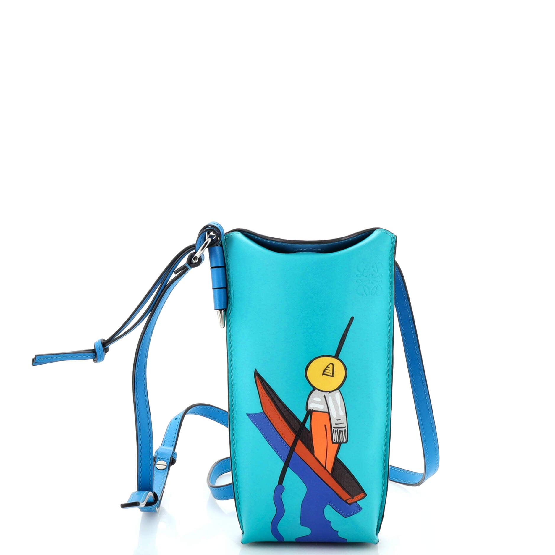 Gate Pocket Crossbody Bag Printed Leather