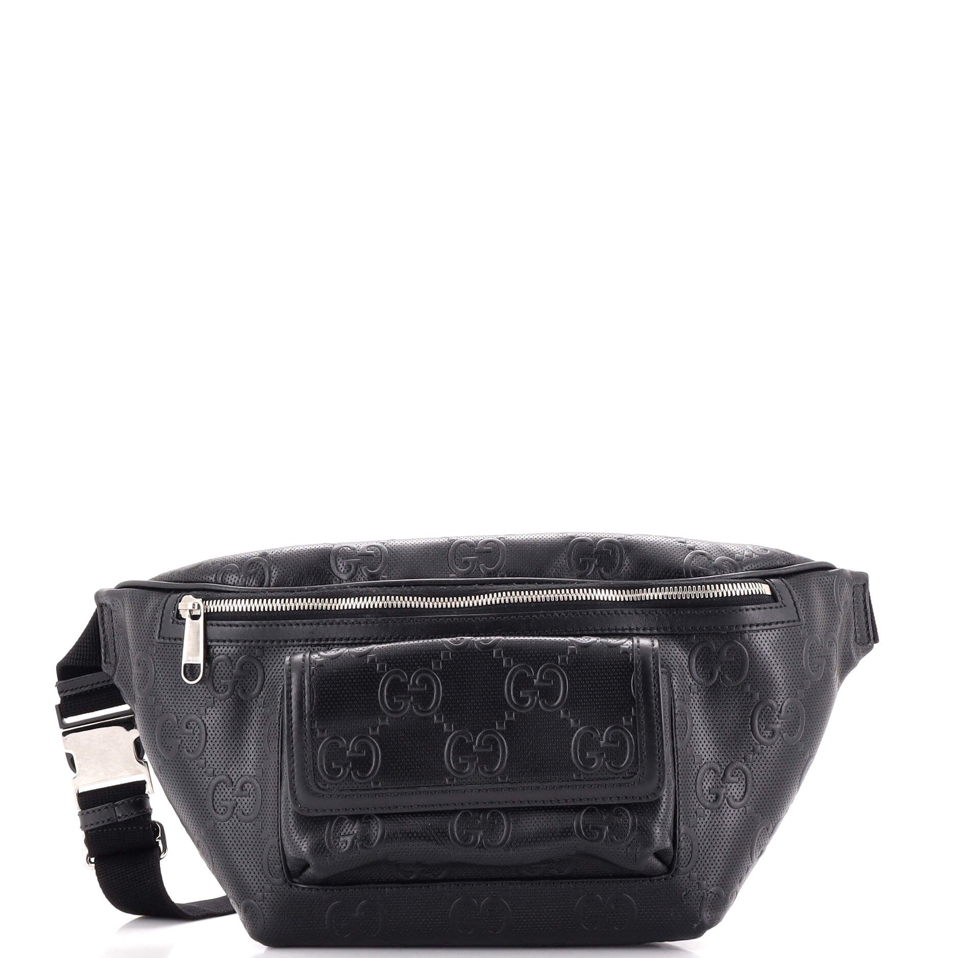 Front Pocket Belt Bag GG Embossed Perforated Leather