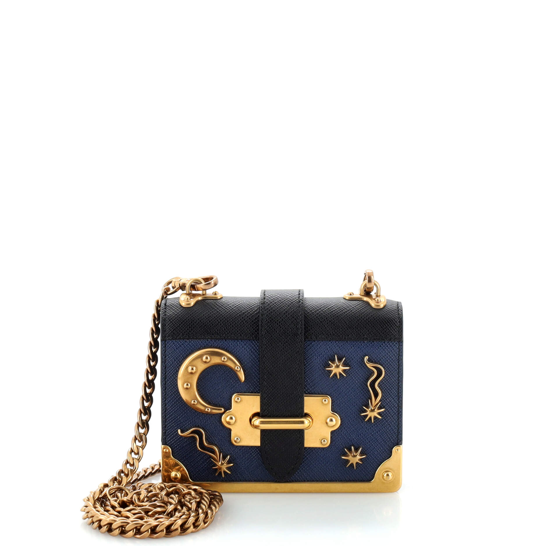 Cahier Crossbody Bag Embellished Leather Micro