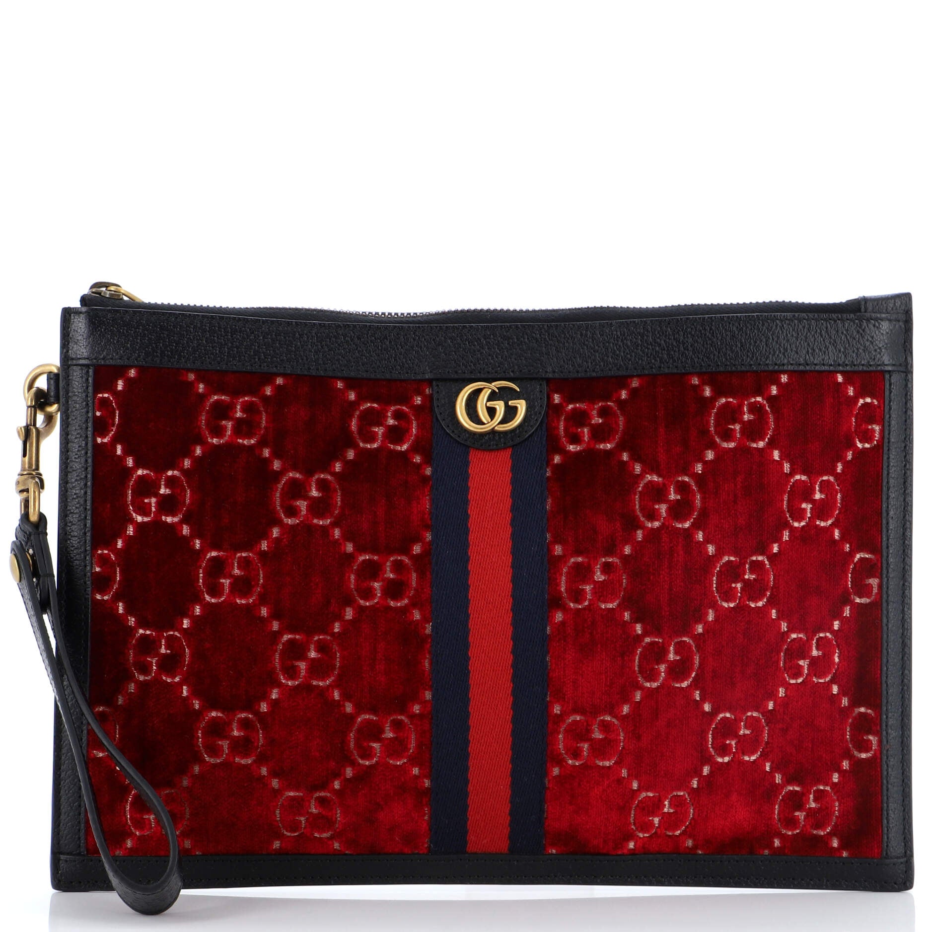 Ophidia Zip Pouch GG Velvet Large