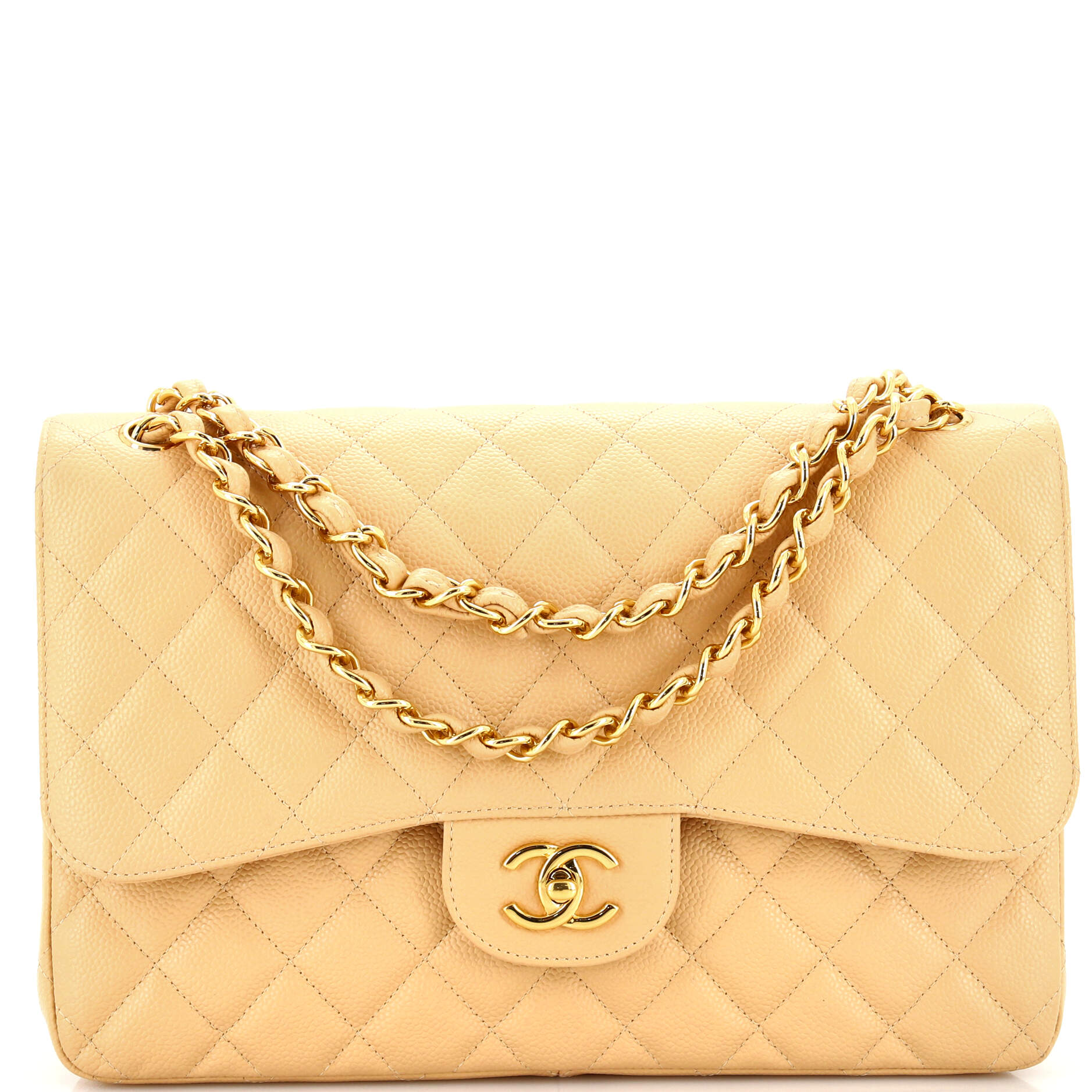 Classic Double Flap Bag Quilted Caviar Jumbo