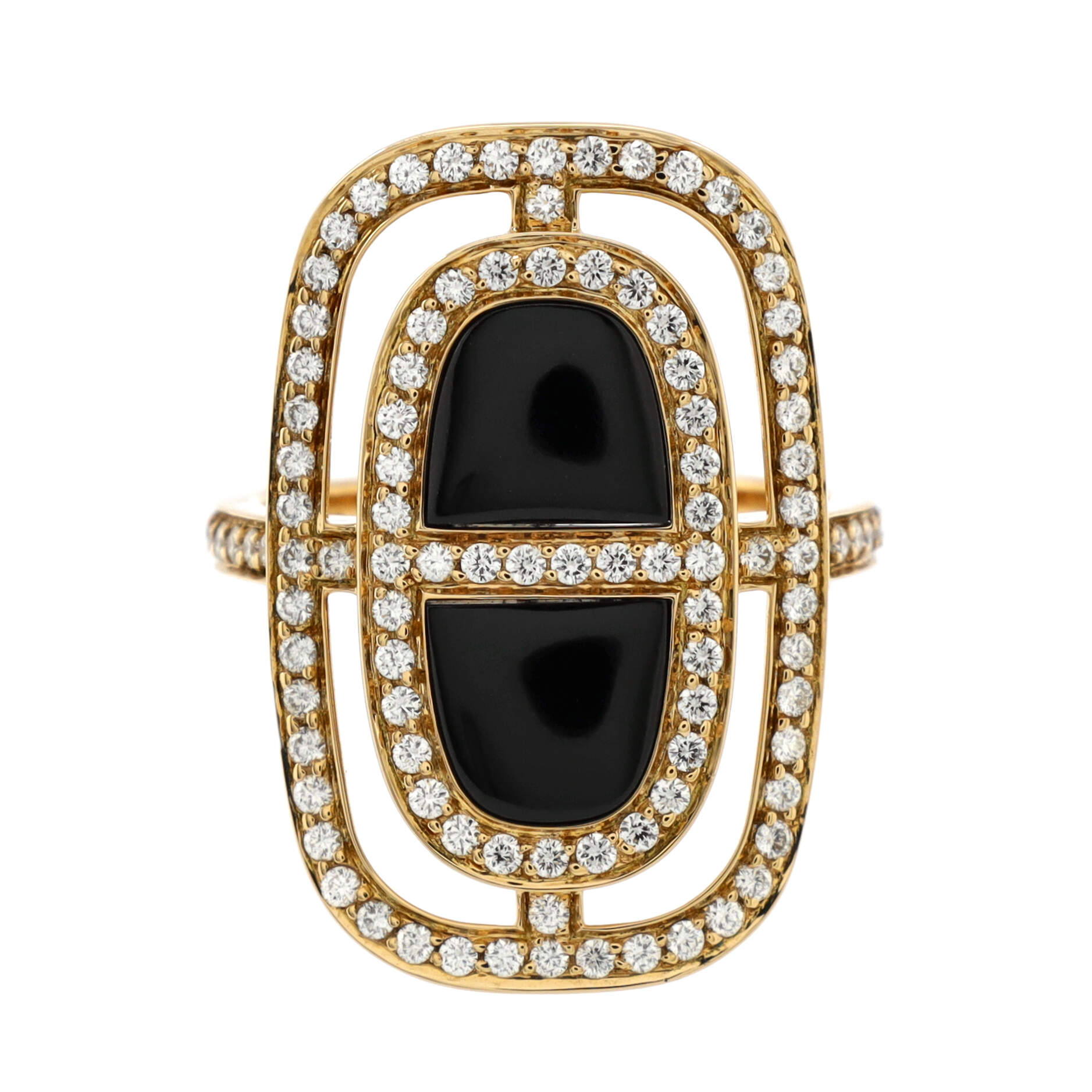 Chaine d'Ancre Double Halo Oval Ring