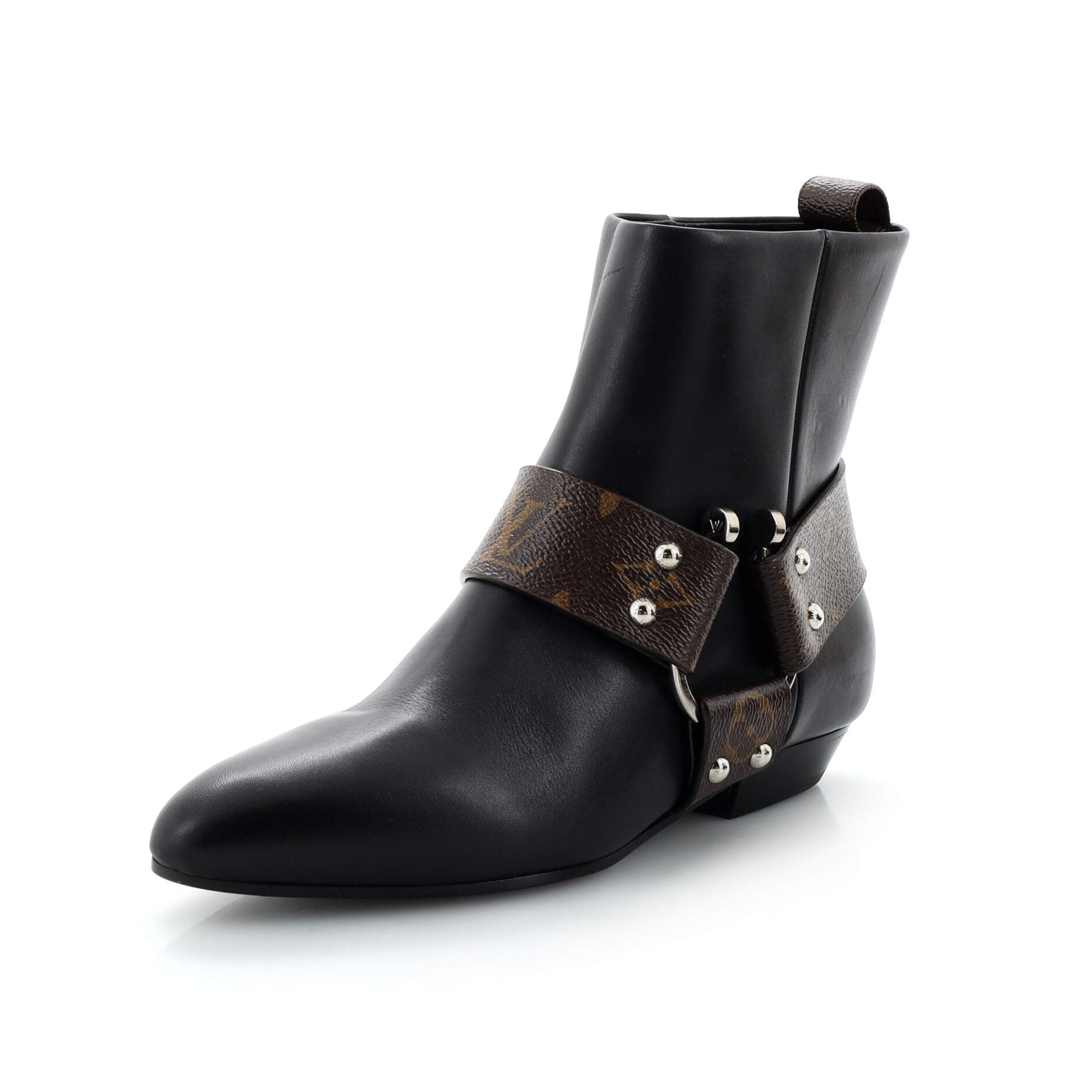 Women's Rhapsody Ankle Boots Leather with Monogram Canvas
