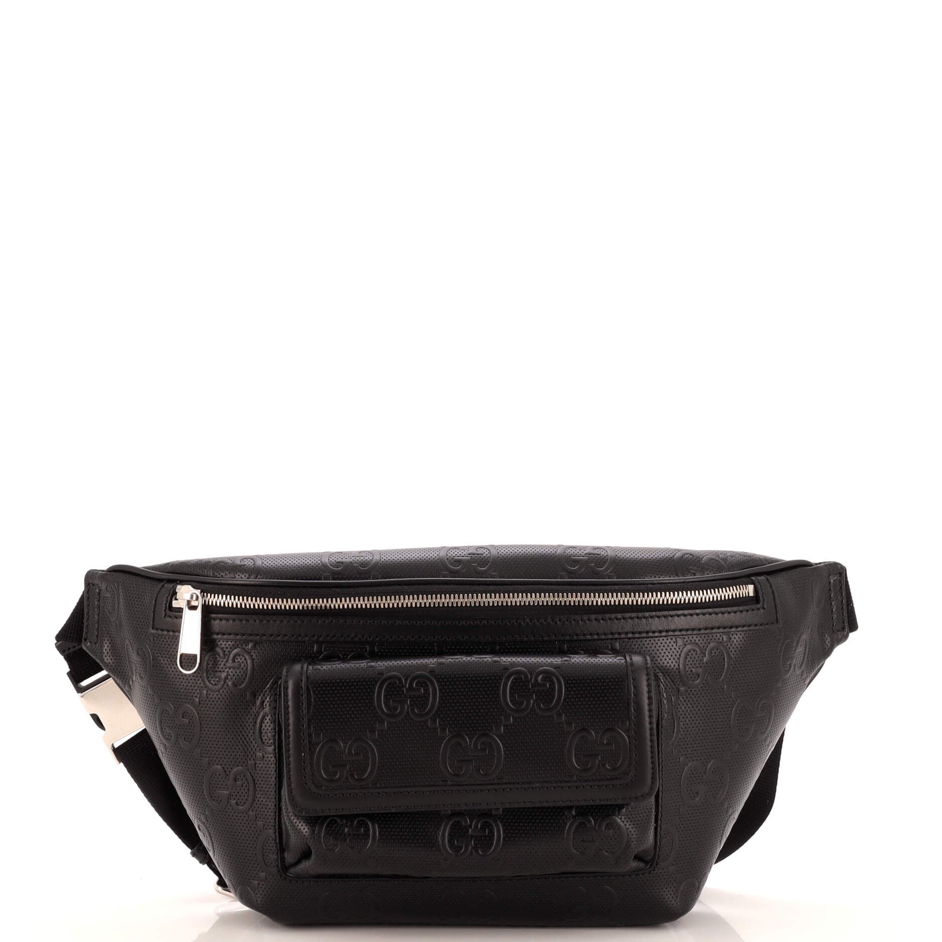 Front Pocket Belt Bag GG Embossed Perforated Leather