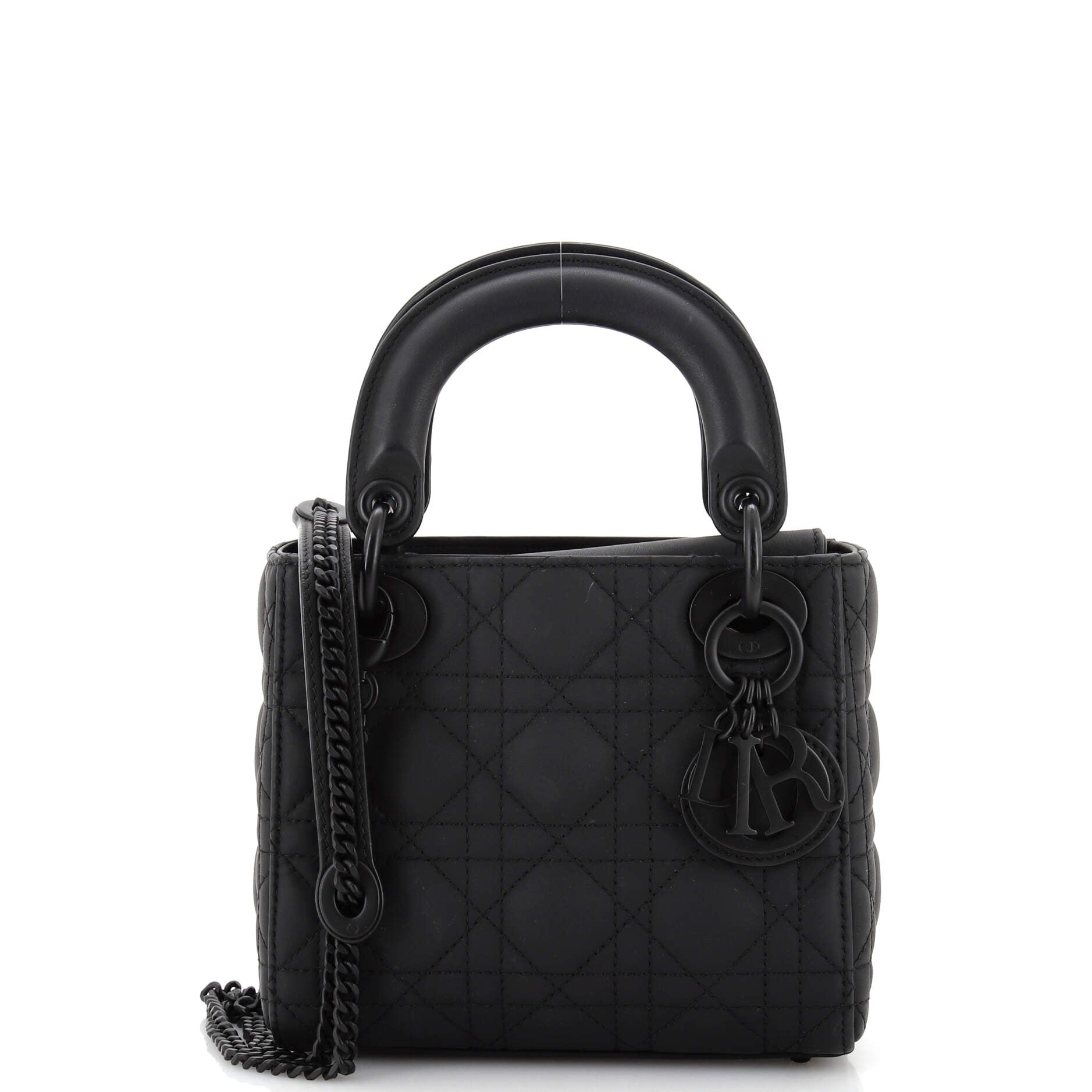 Ultra Matte Lady Dior Chain Bag Cannage Quilt Calfskin Mini