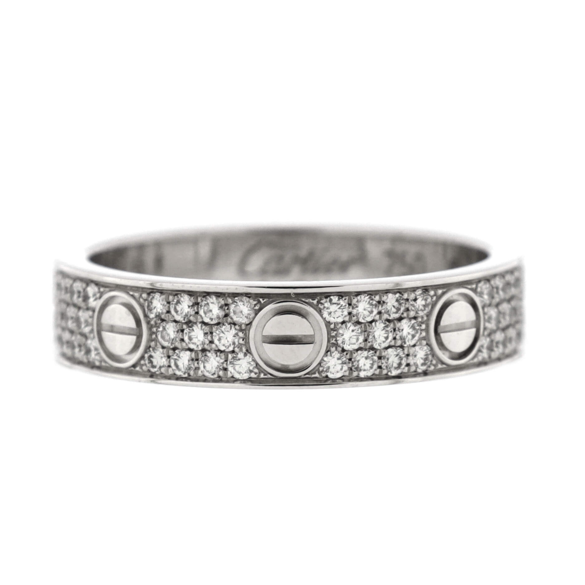 Love Wedding Band Pave Diamonds Ring