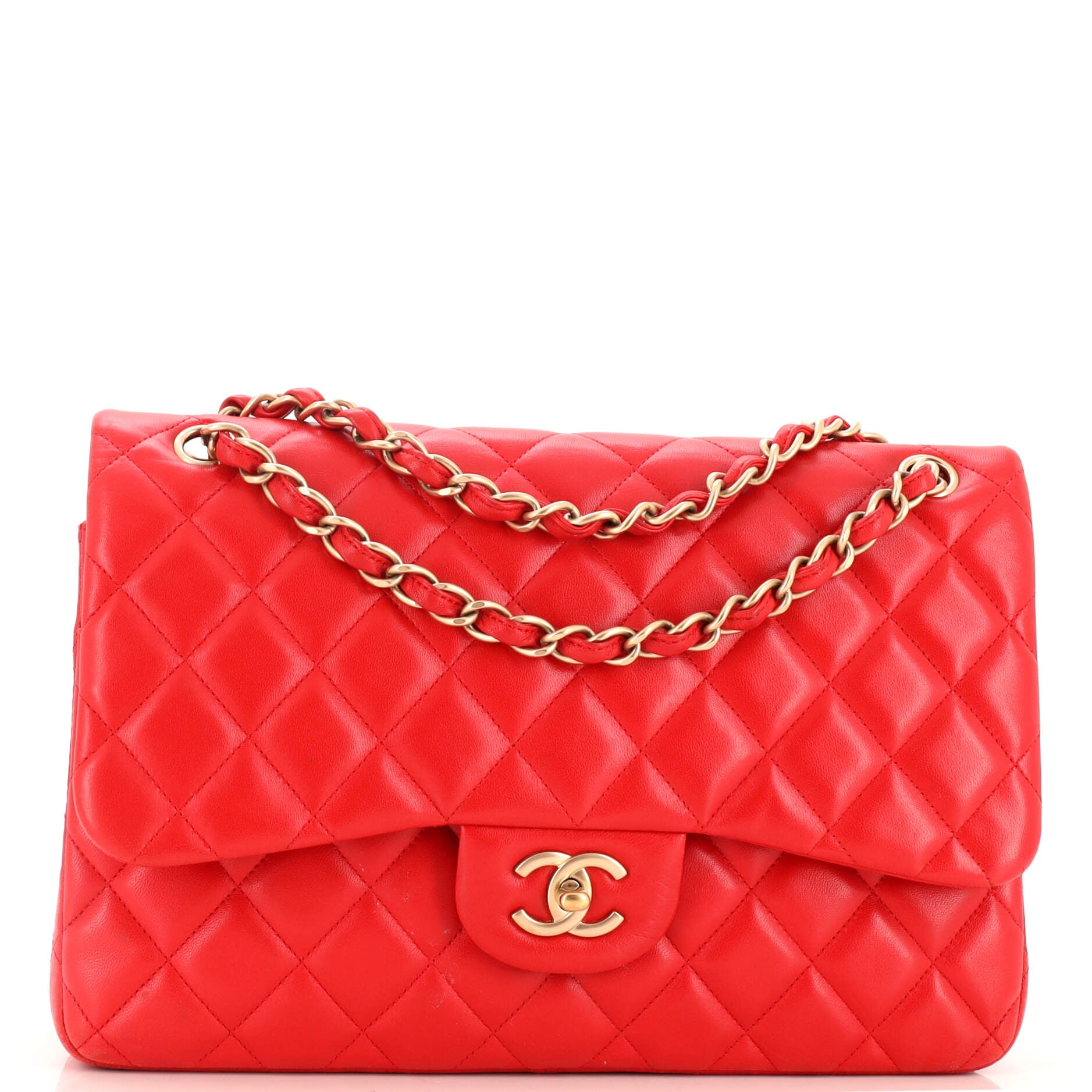 Classic Double Flap Bag Quilted Lambskin Jumbo