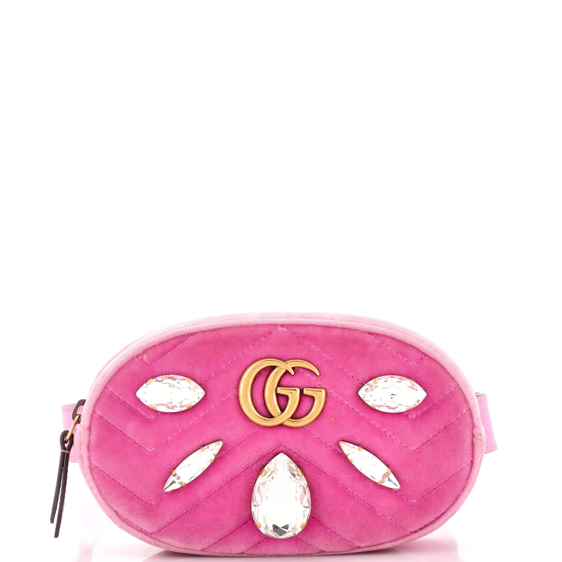 GG Marmont Belt Bag Embellished Matelasse Velvet