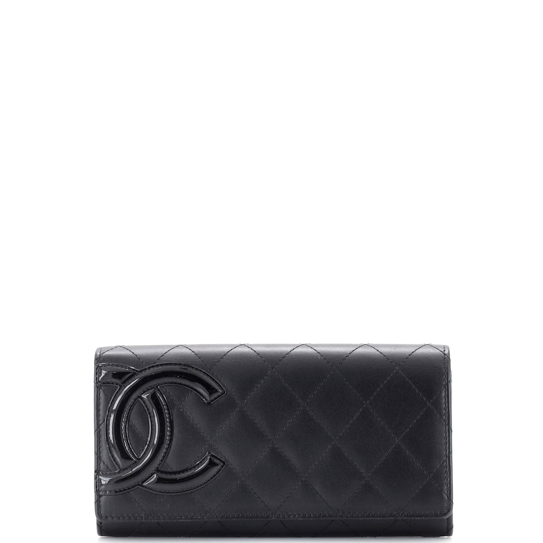Cambon Gusset Wallet Quilted Lambskin Long