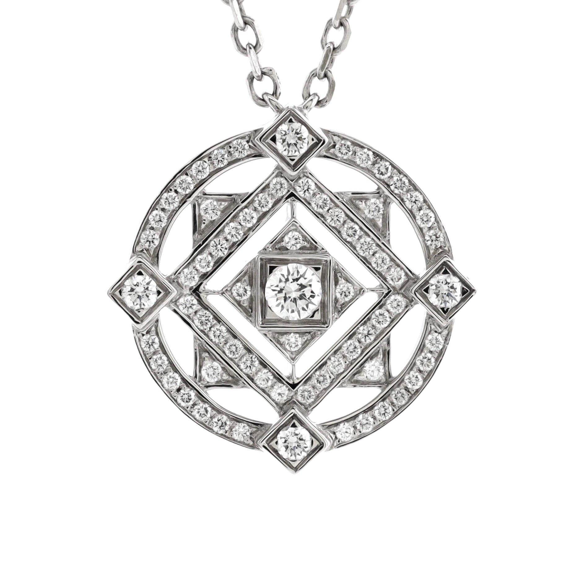 Mandala Openwork Pendant Necklace